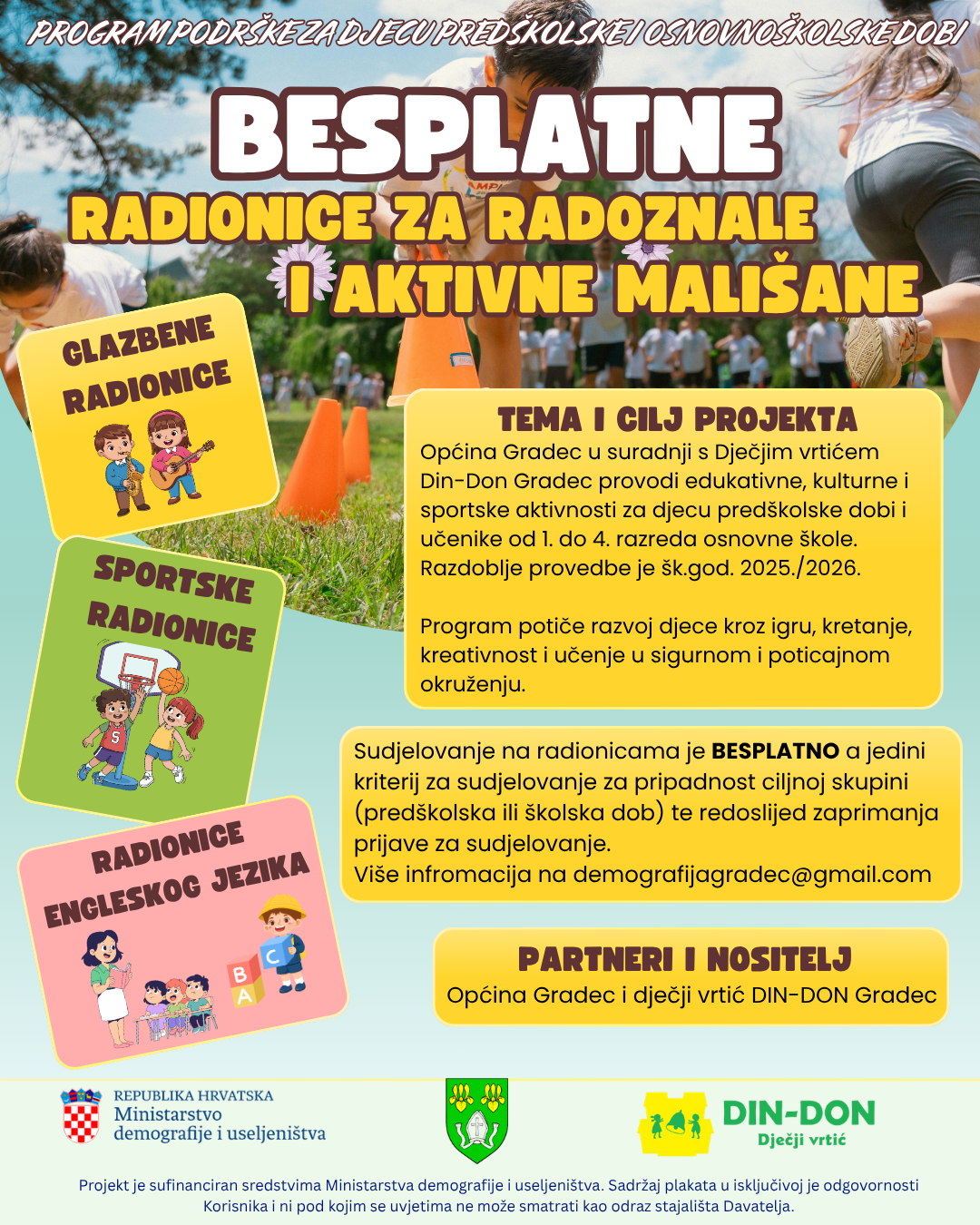 NOVI PROGRAM ZA DJECU U OPĆINI GRADEC